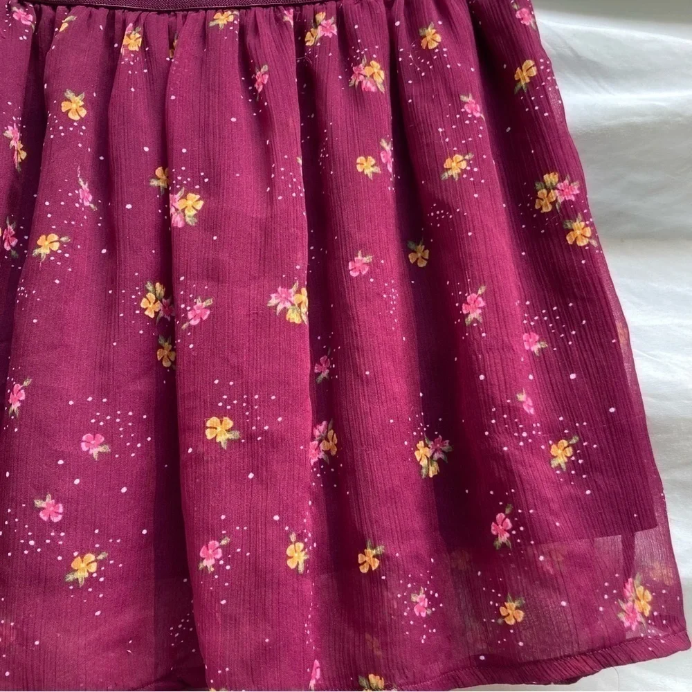 Old Navy purple floral skirt, size large(10-12)